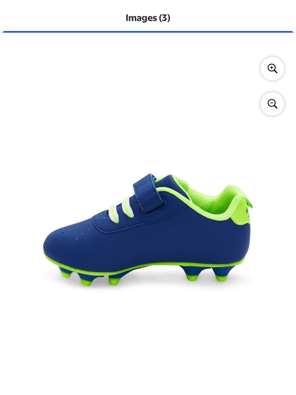 Stride Rite Kids Soccer Cleats - Blue and Lime - Picture 2 of 11